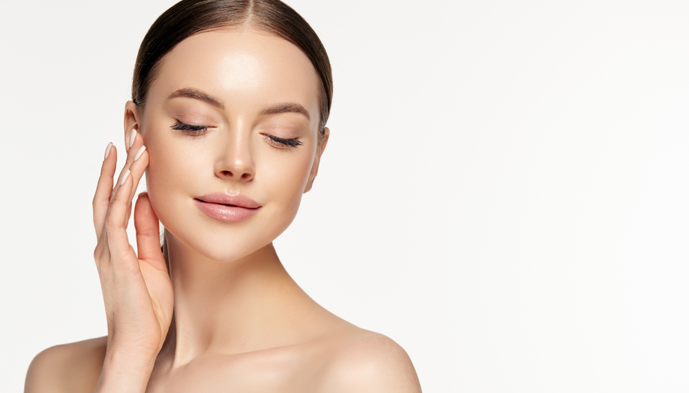 Beautiful,Young,Woman,With,Clean,Fresh,Skin,On,Face,.